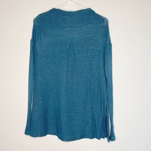 Lucky Brand Blue Ribbed Mockneck Sweater Winter Gorpcore Size Small - Picture 1 of 6